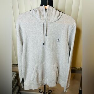 Original Penguin Men's Sticker Pete Pullover Fleece Hoodie Organic cotton Size L